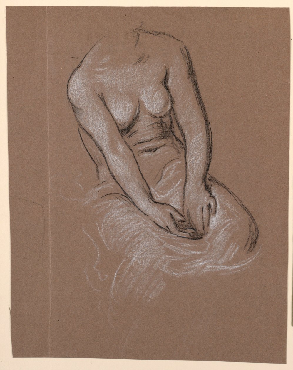 Kadın model çalışması by Elihu Vedder