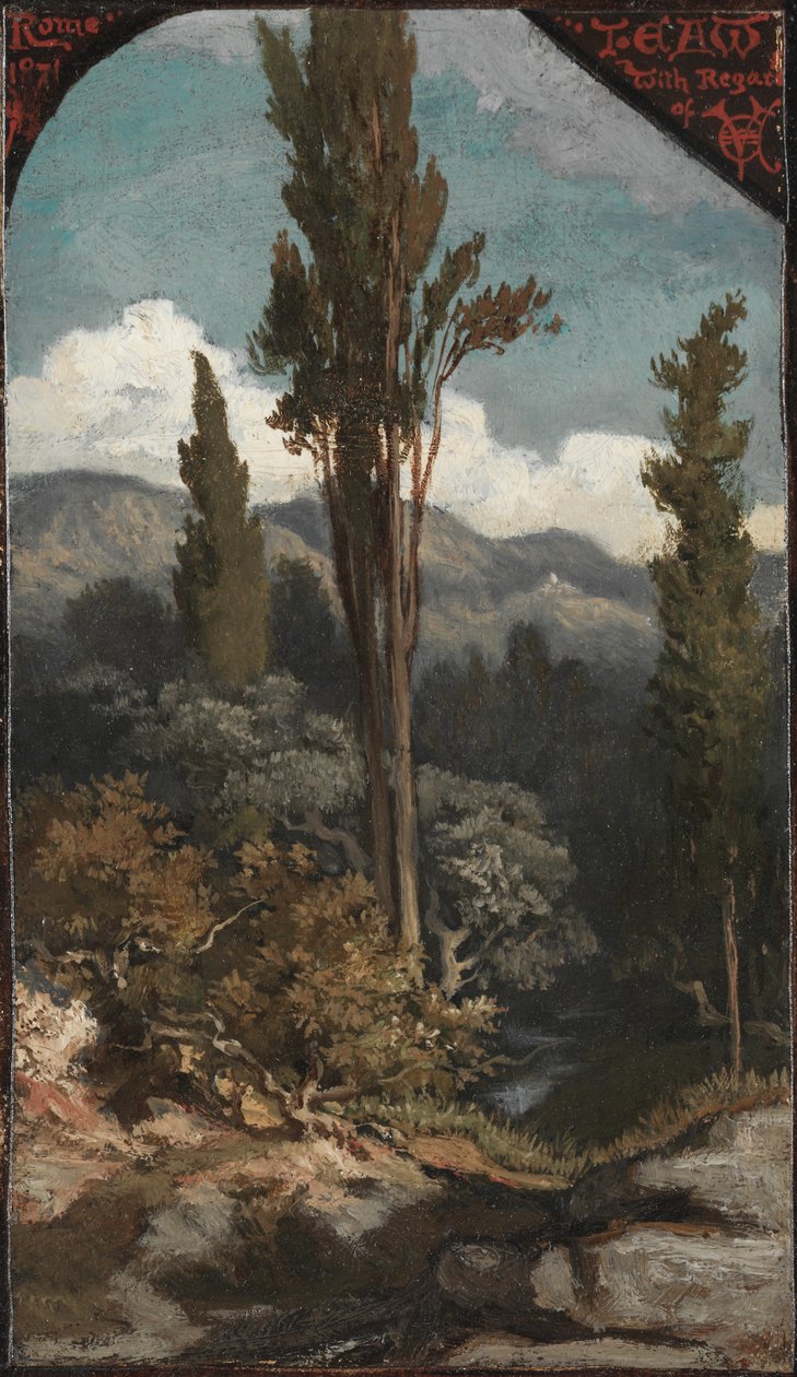 Üç Ağaç: İtalya, 1871. by Elihu Vedder