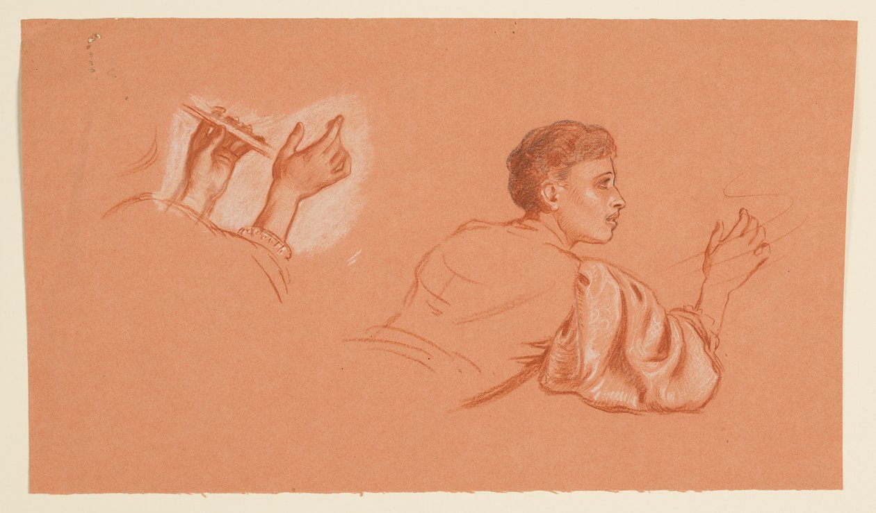 kostümlü erkek figürleri çalışmaları by Elihu Vedder
