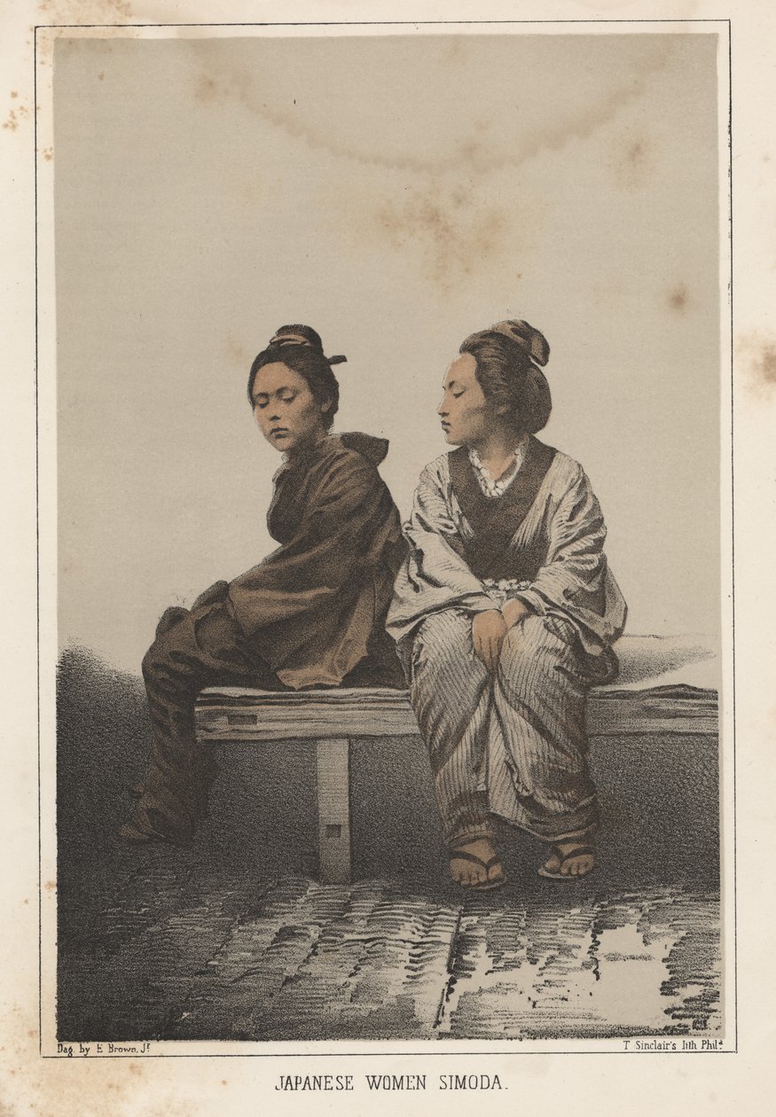 Japon Kadınlar, Simoda, 1855 by Eliphalet Brown