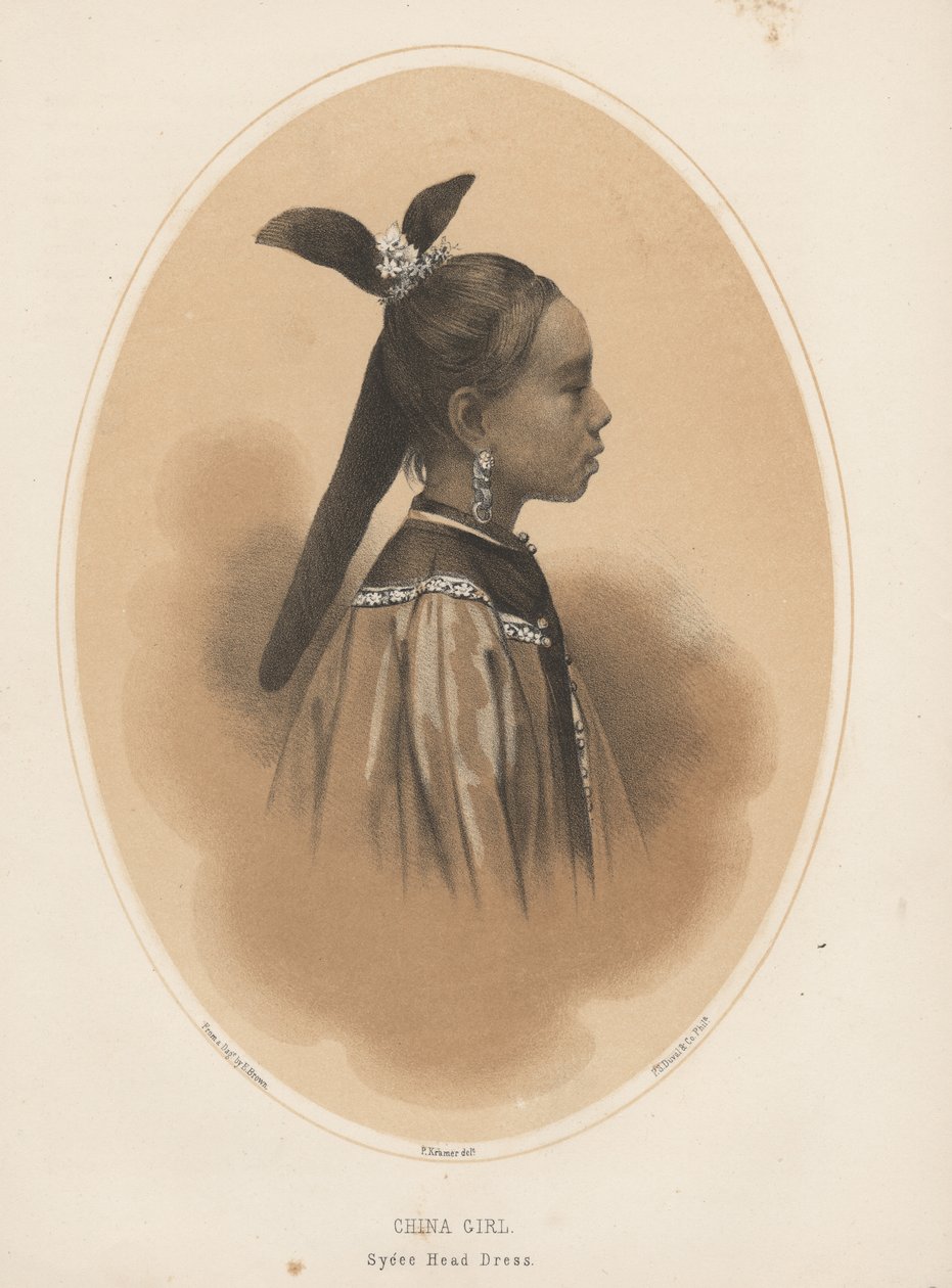 Çin Kızı, Sycee Baş Elbisesi, 1855 by Eliphalet Brown