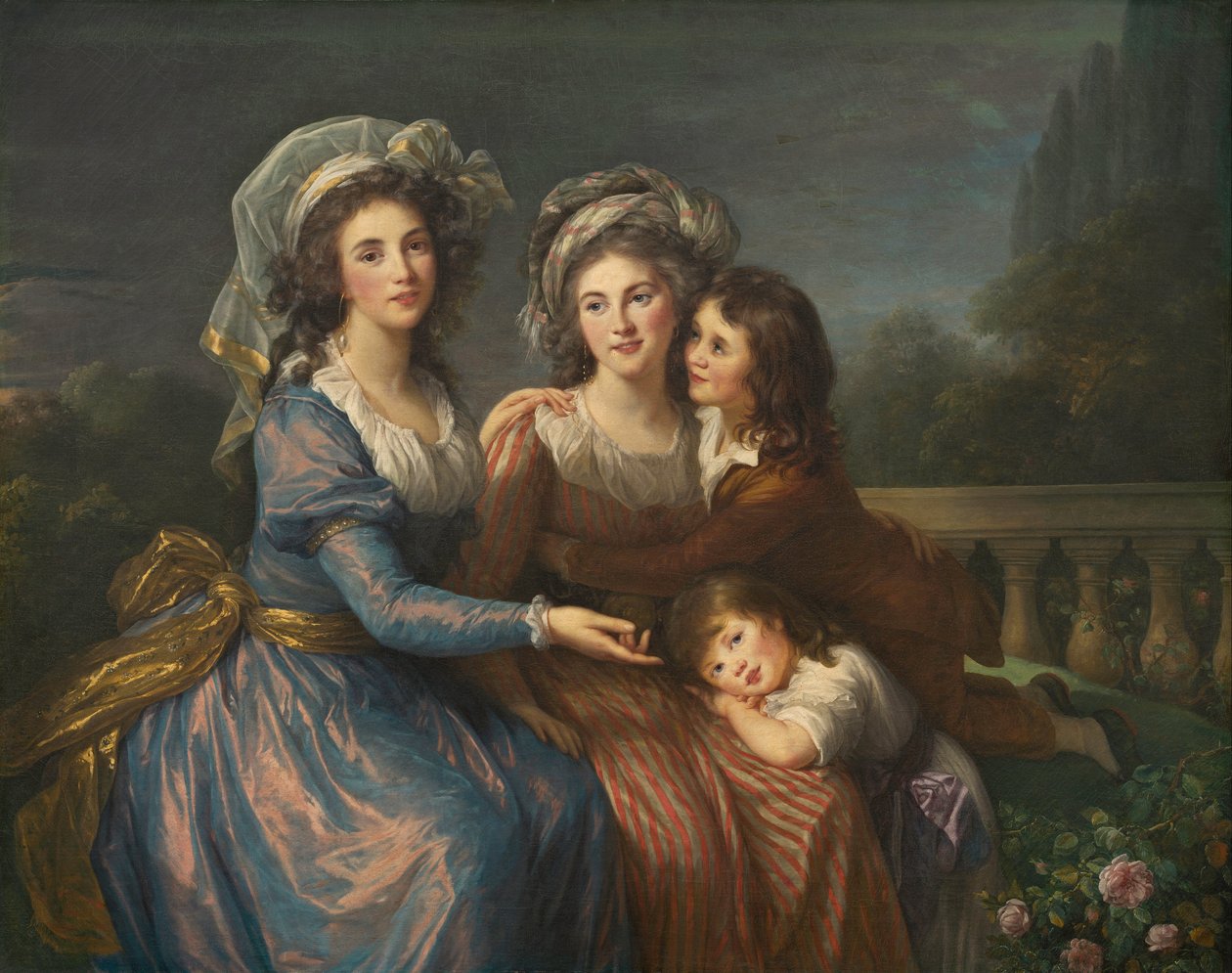 Markiz de Pezay ve Oğulları Alexis ve Adrien ile Markiz de Rougé by Elisabeth Louise Vigee Lebrun