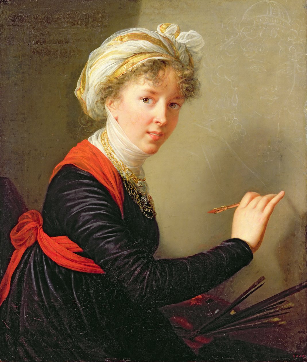 Kendi portresi, 1800 by Elisabeth Louise Vigee Lebrun