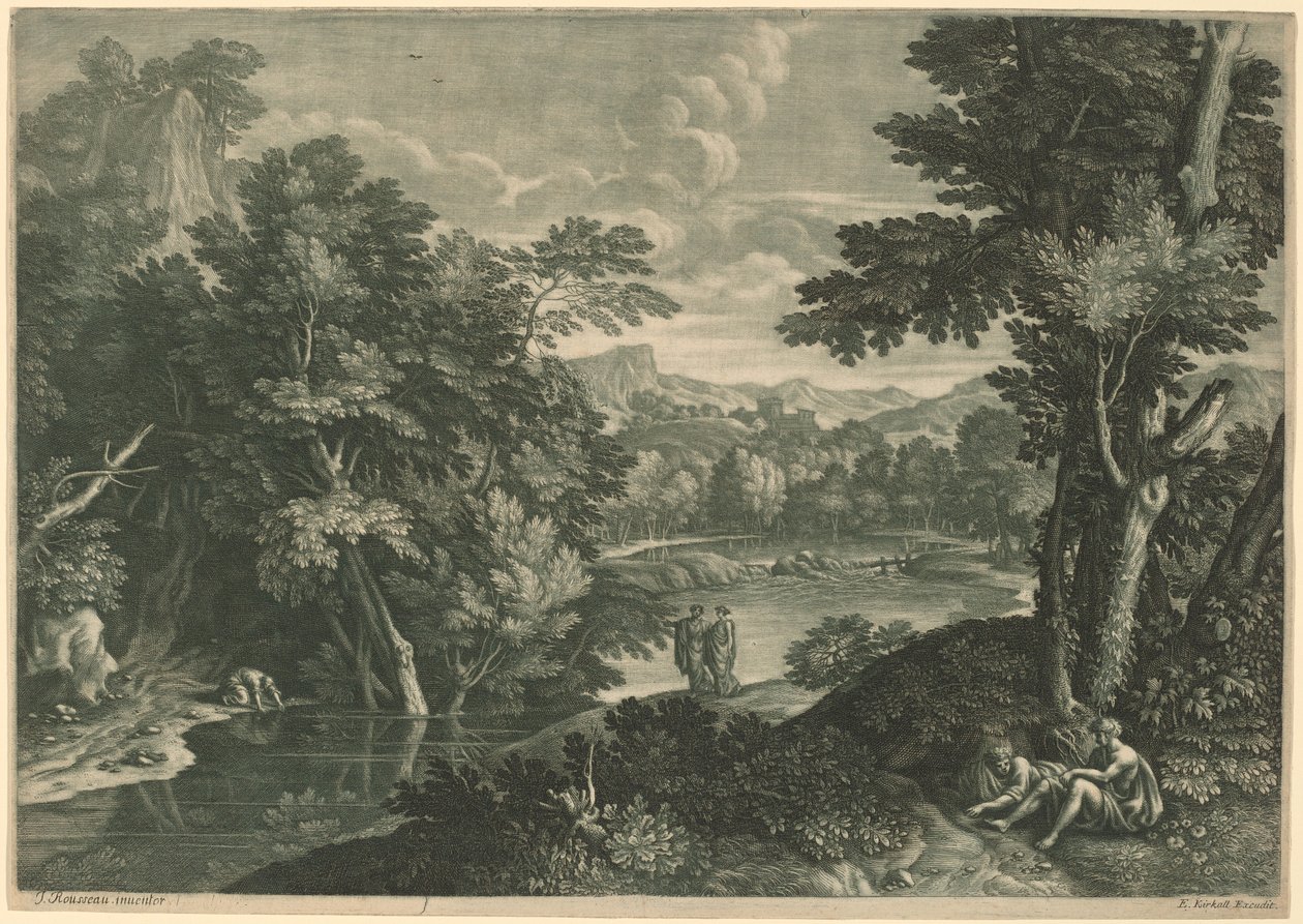 Manzara by Elisha Kirkall, after Jacques Rousseau