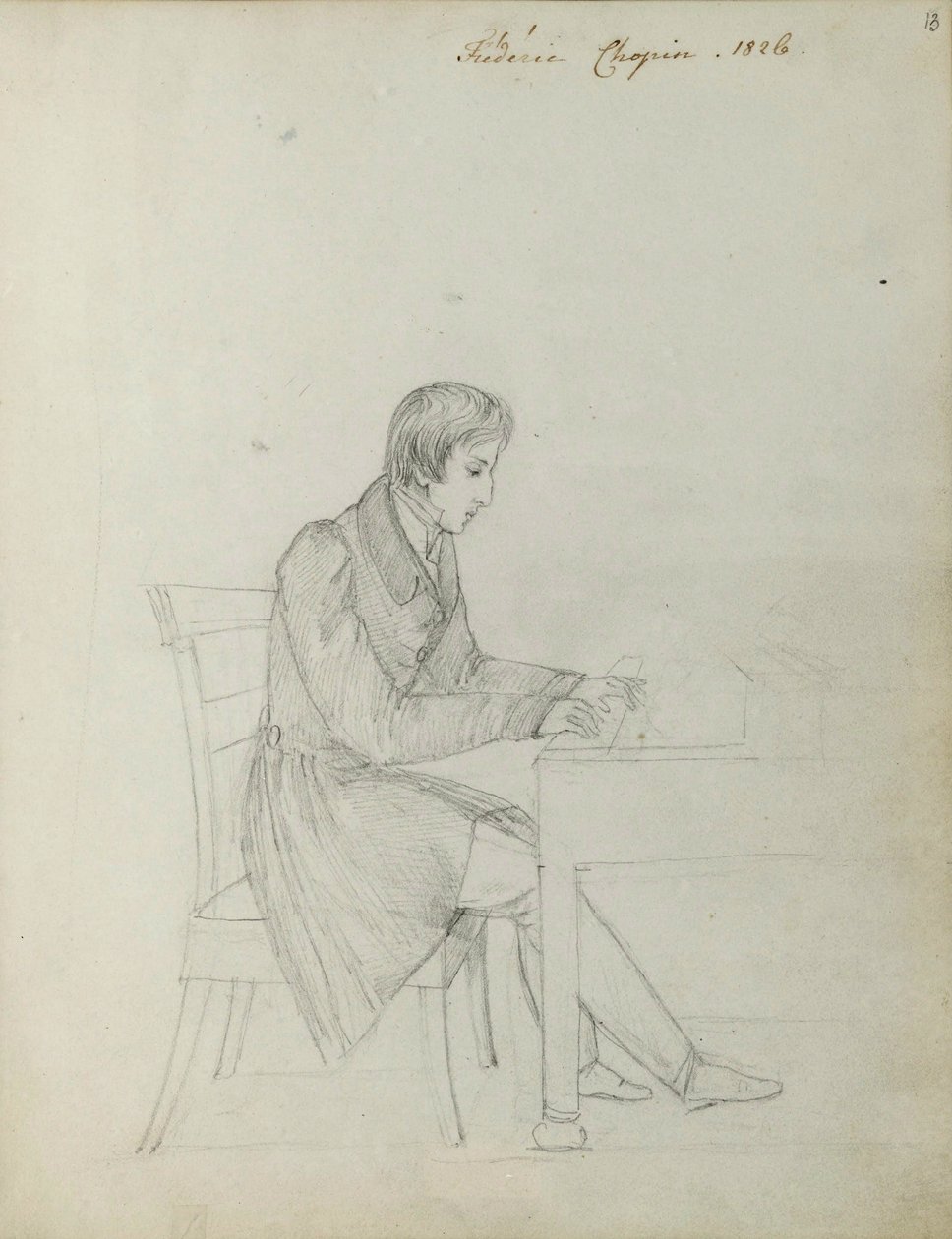 piyano başında Fryderyk Chopin by Eliza Radziwiłłówna
