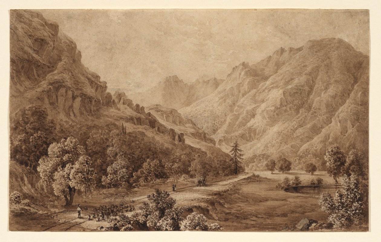 Baveno ve Gravellona arasındaki Simplon Yolu by Elizabeth Frances Batty