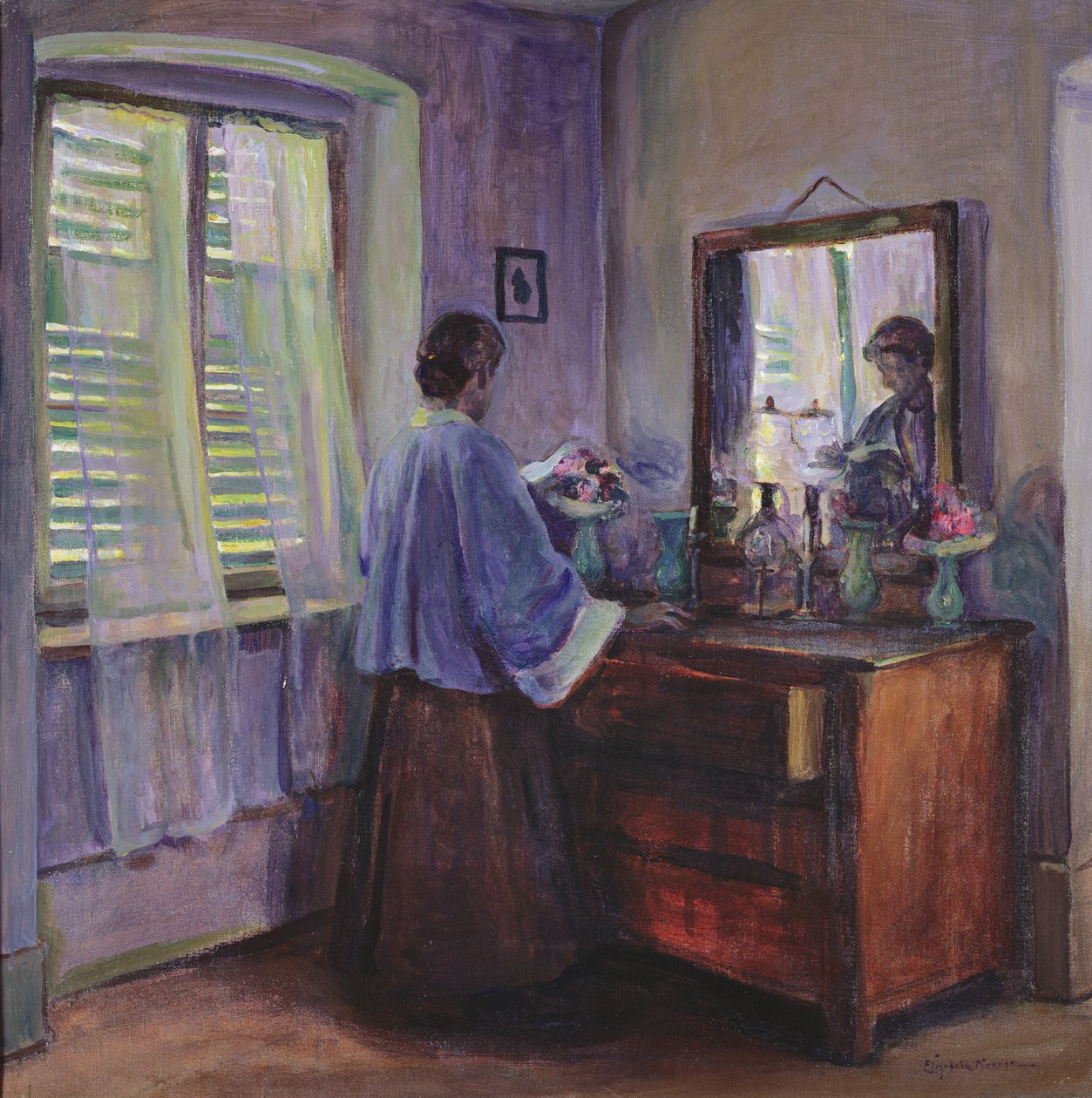 Kapalı Kepenkler (tuval üzerine yağlı boya) by Elizabeth Nourse