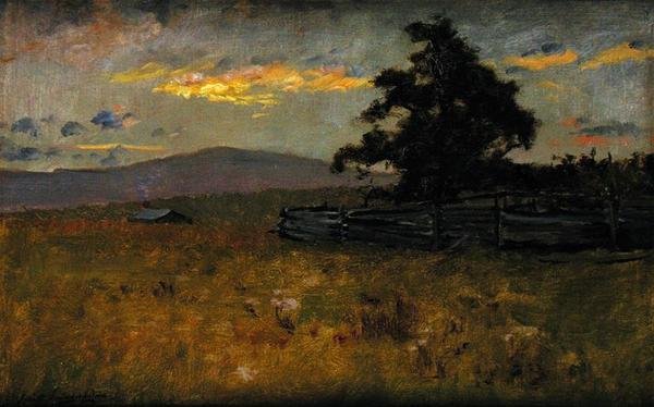 Yeşil ve Altın (tuval üzerine yağlı boya) by Elliott Daingerfield