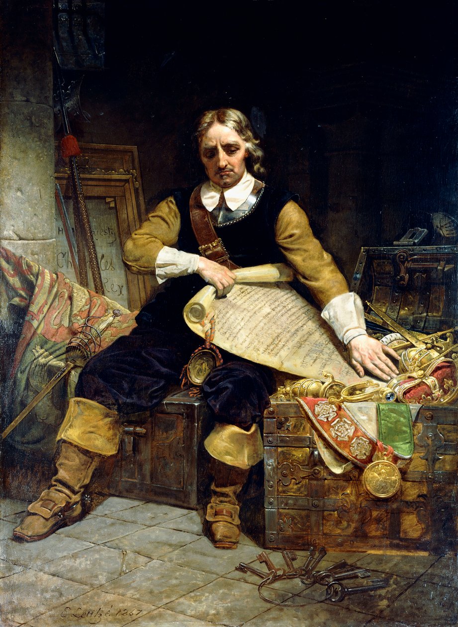 Oliver Cromwell, 1867 by Emanuel Gottlieb Leutze