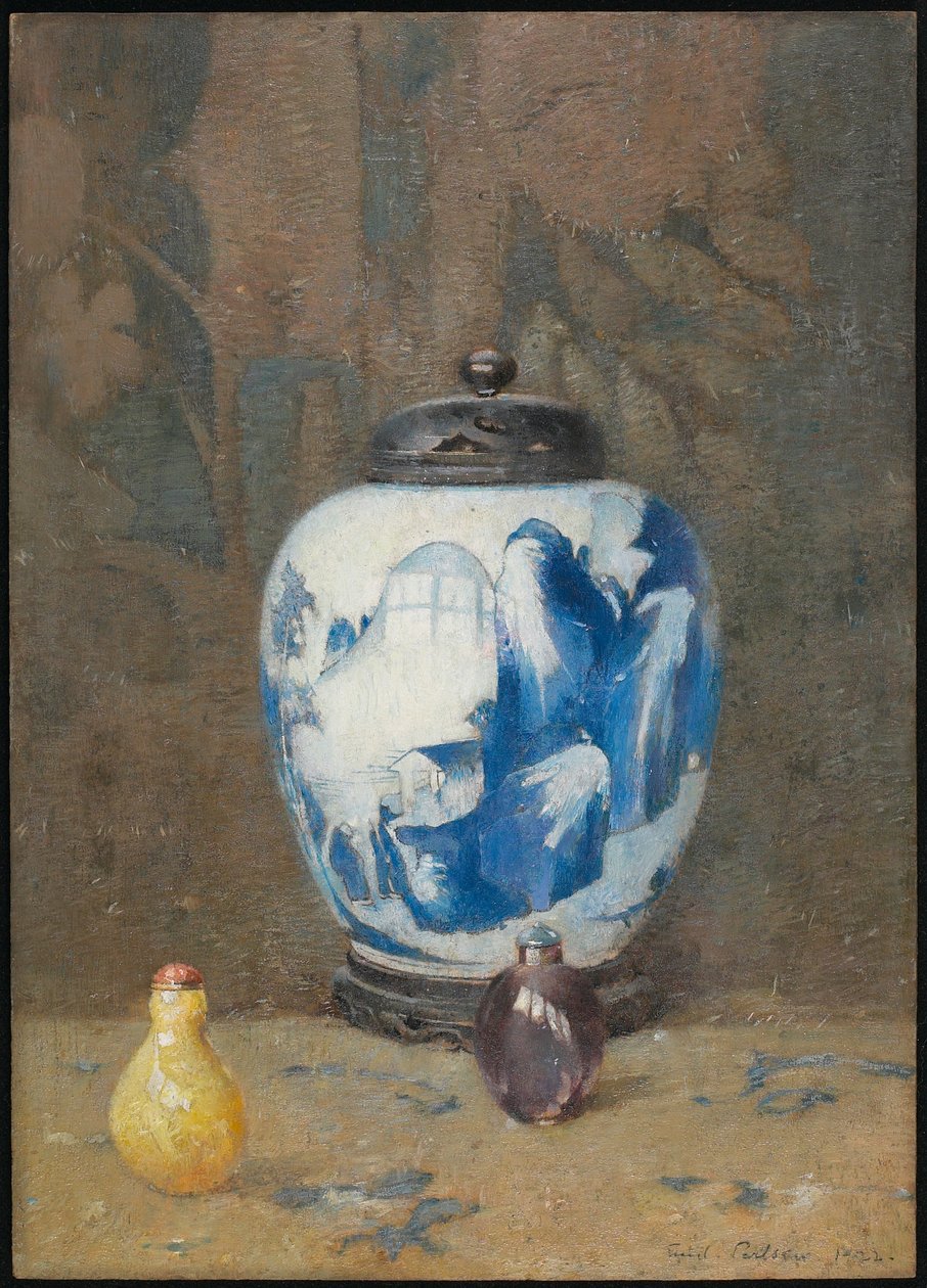 Natürmort, Çin Vazo, 1922 by Emil Carlsen
