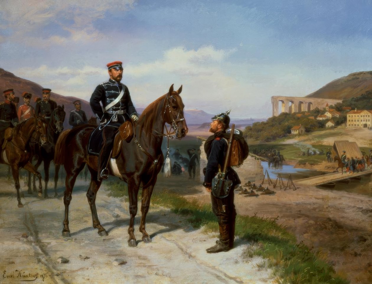 Prusya Prensi Friedrich Karl ile görüşme by Emil Hünten