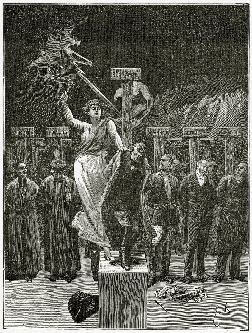 Cezalar, 19. Yüzyıl (bw gravür) by Emile Antoine Bayard