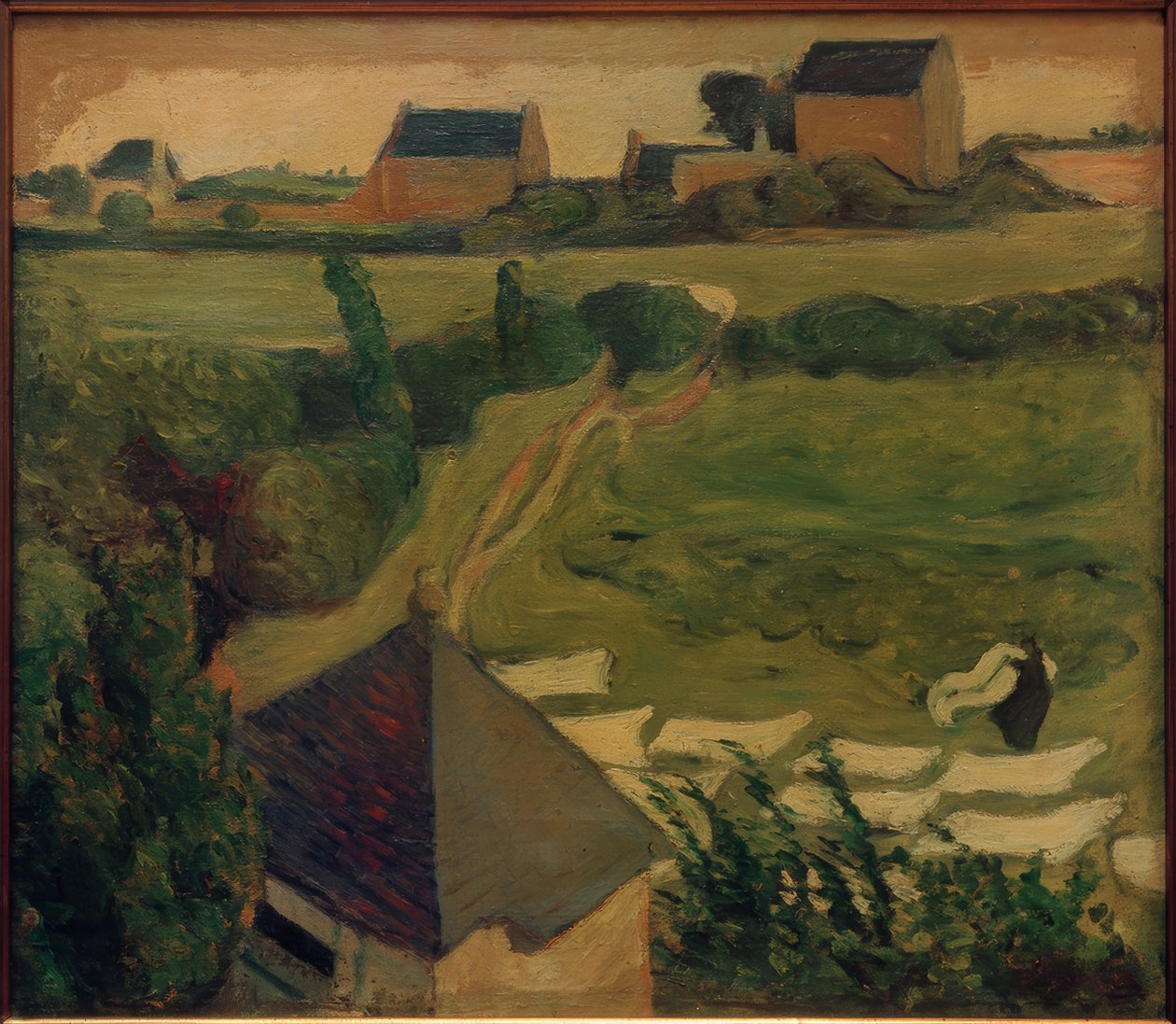 Çamaşırhane ile Saint-Briac manzarası by Emile Bernard