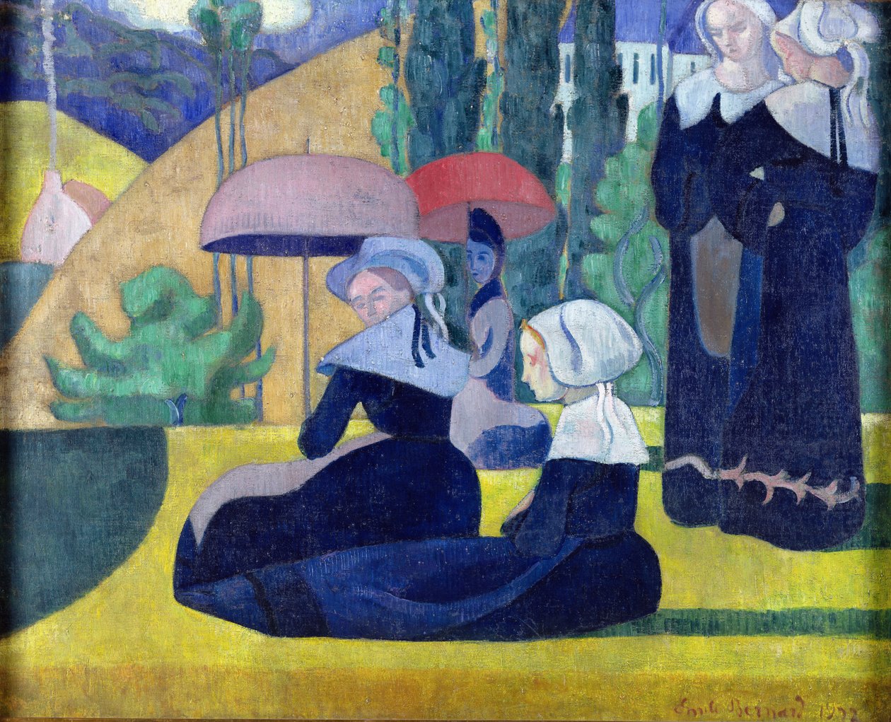 Gölgedeki Breton Kadınlar, 1892 by Emile Bernard