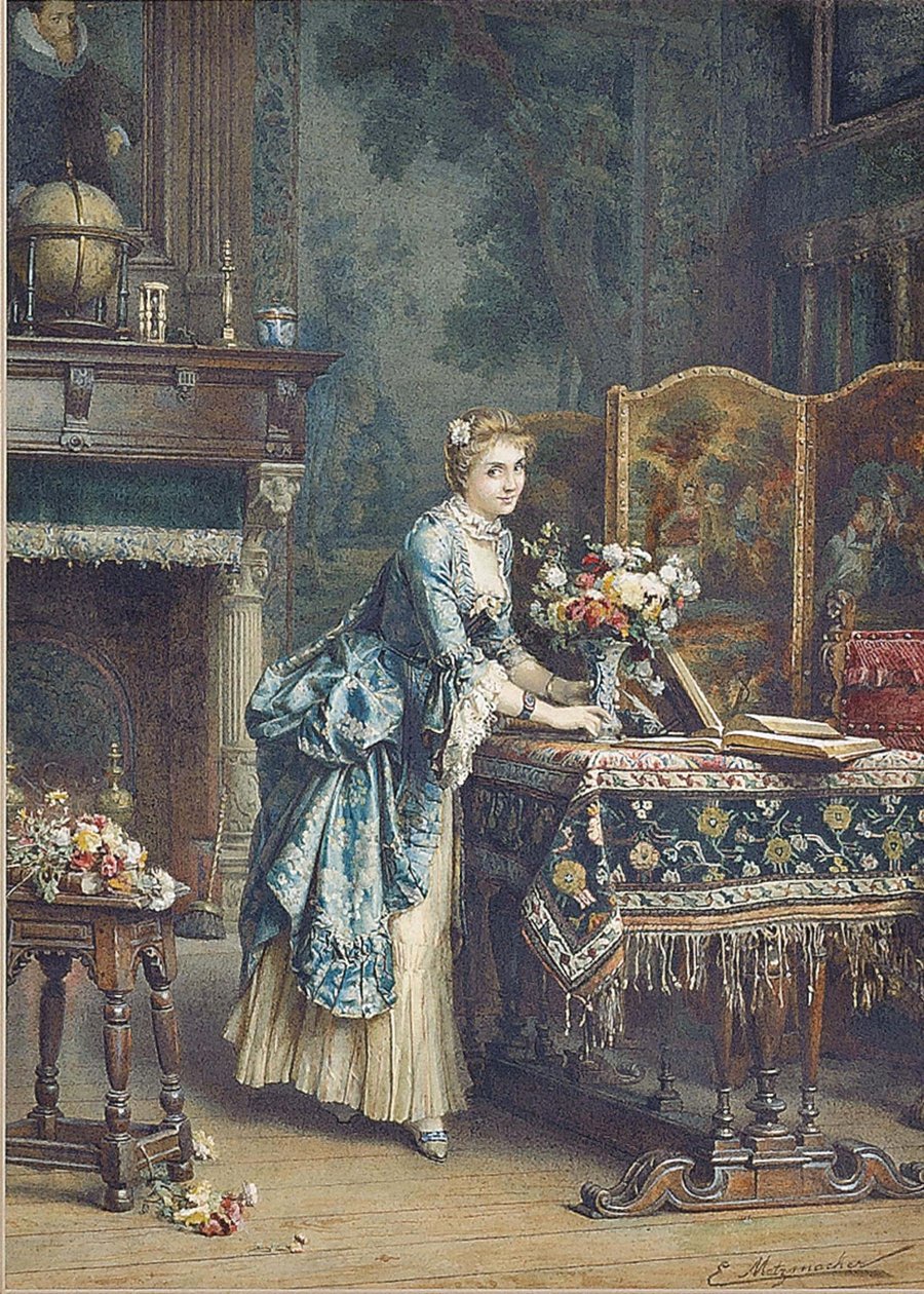 Çiçek Düzenleme by Emile Pierre Metzmacher