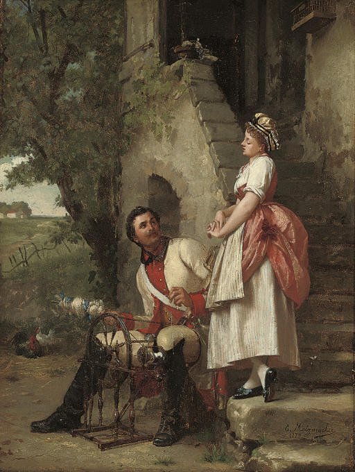 Eğirme Dersi by Emile Pierre Metzmacher