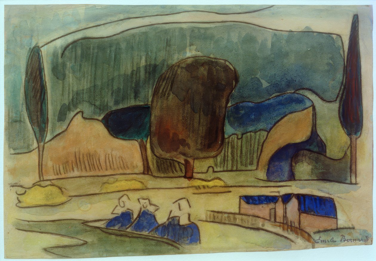 Bretonya manzarası by Emile Bernard
