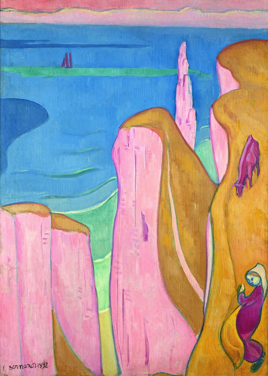 Yport Kayalıkları, 1892. by Emile Bernard
