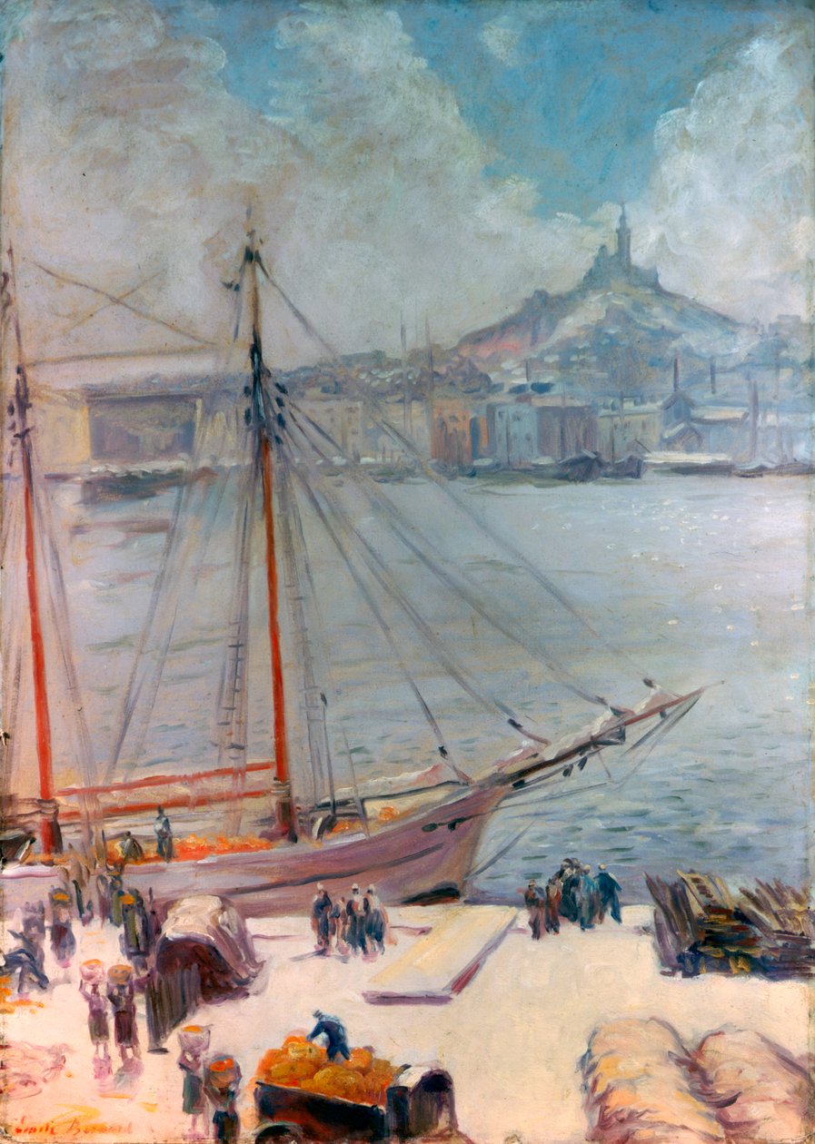 Marsilya Rıhtımı, 1929 by Emile Bernard