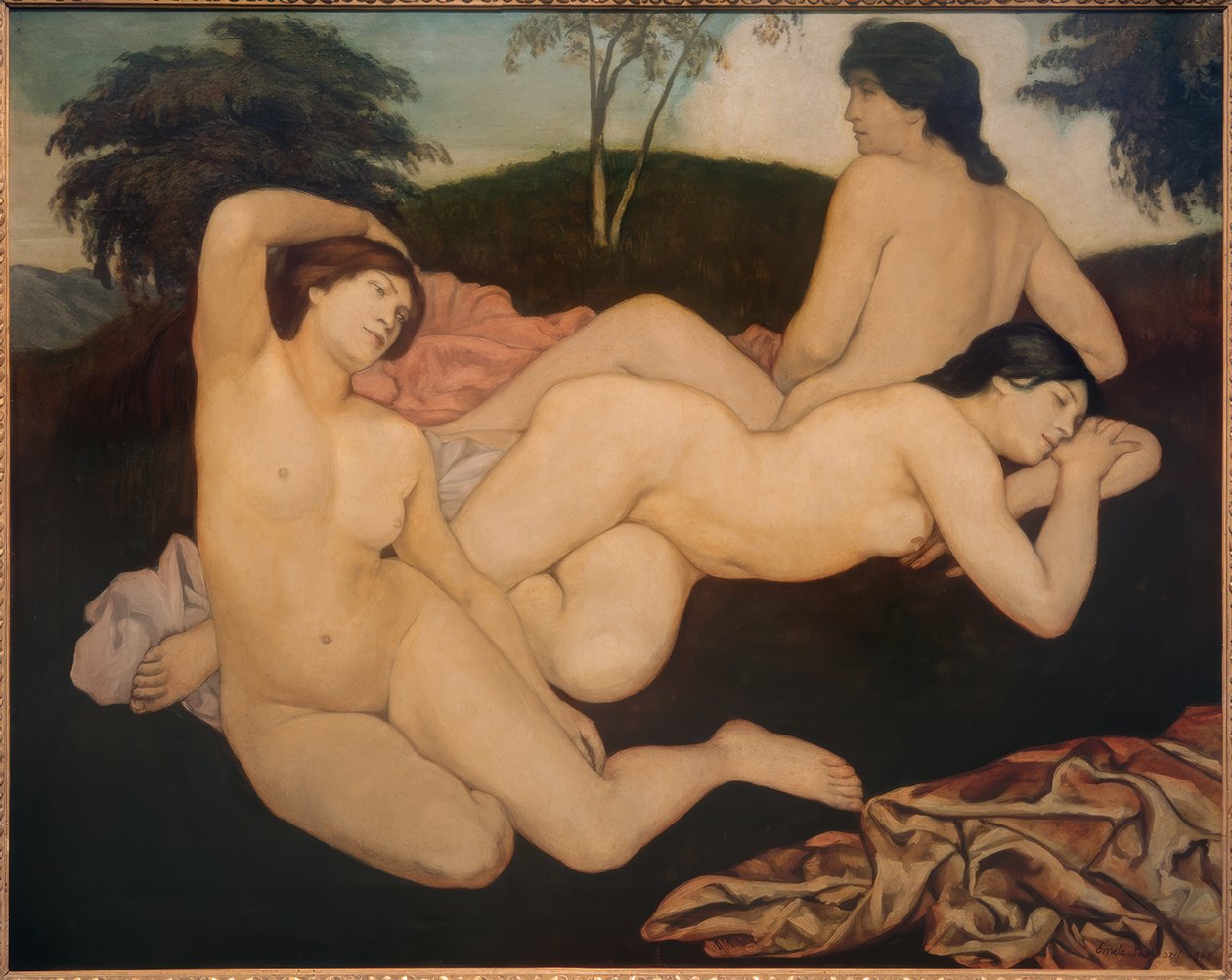 Banyodan sonra (periler) by Emile Bernard