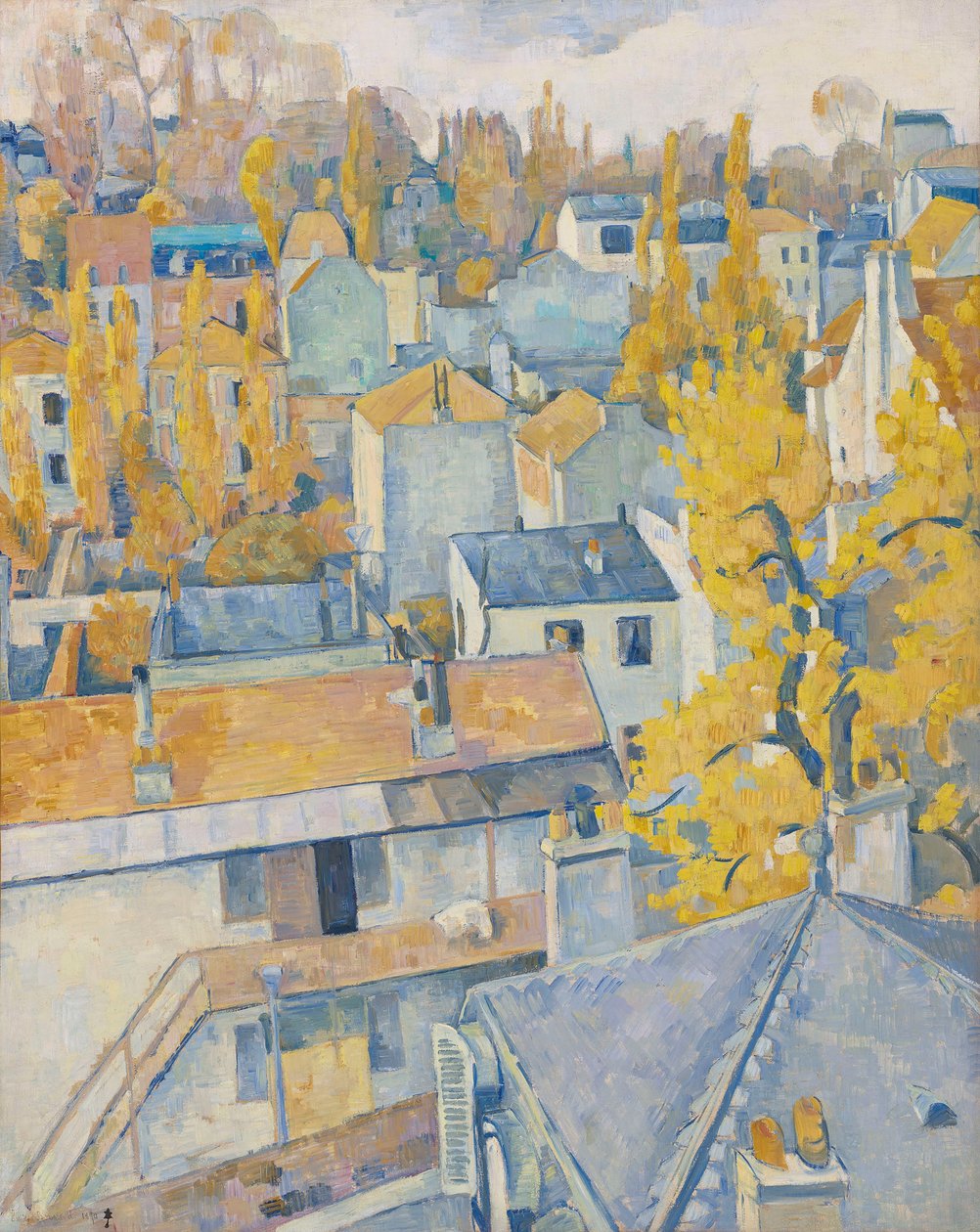 Çatıdan görünüm, 1890. by Emile Bernard