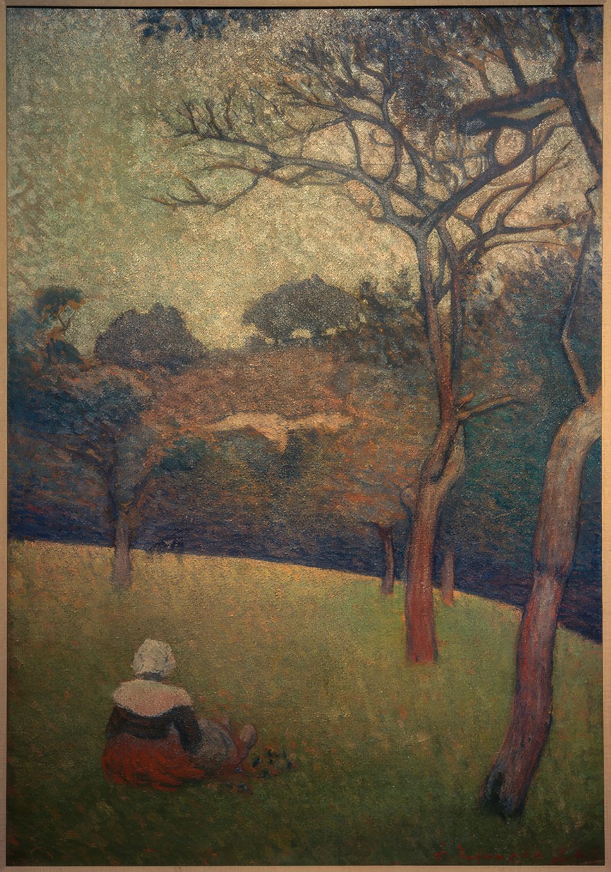 Oturan Breton kadın by Emile Bernard