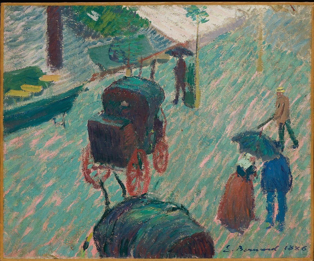 Halk Bahçesi, Mayenne, 1886 by Emile Bernard