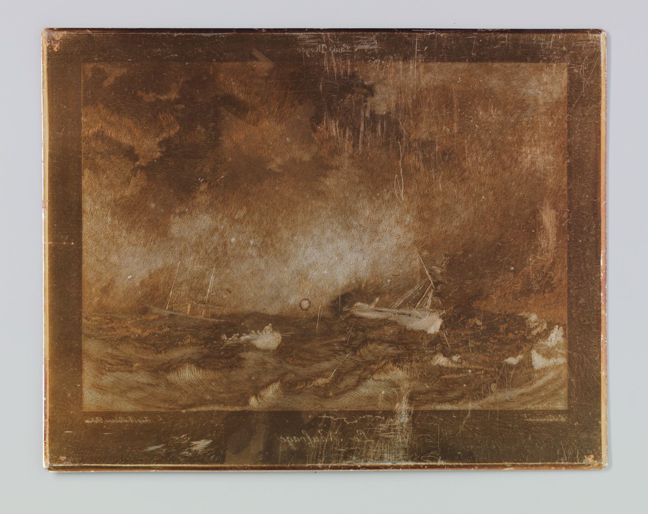 gemi enkazı Le Naufrage by Emile Frédéric Salmon (signed by artist)