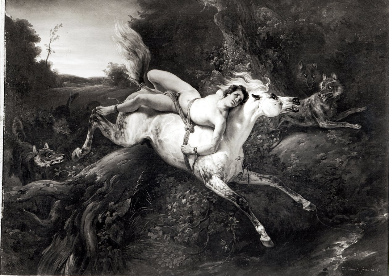 Mazeppa, 1826   by Emile Jean Horace Vernet