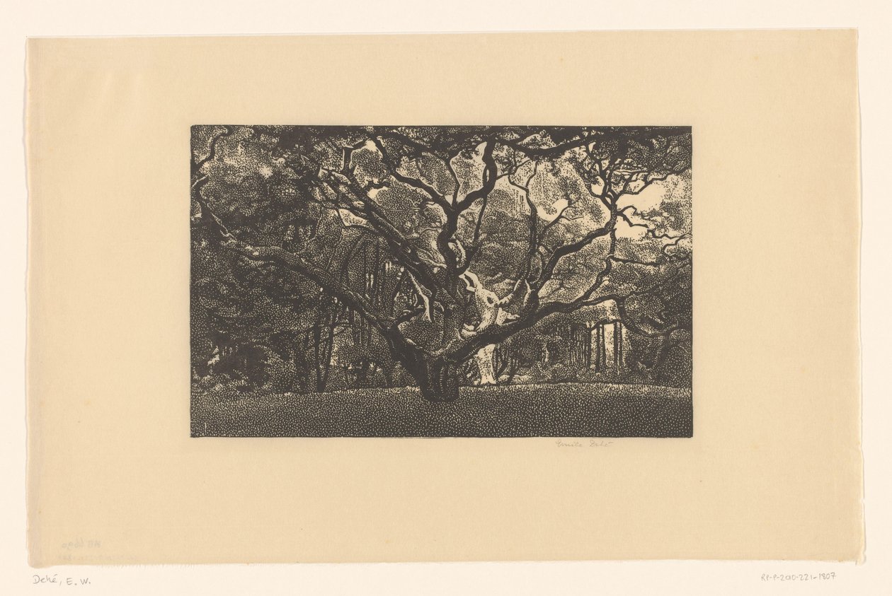 Yaşlı ağaç by Emilius Wilhelmus Dehé (signed by artist)