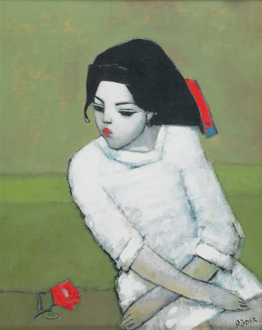 Beyazlı Lizzie (gemide yağ) by Endre Roder