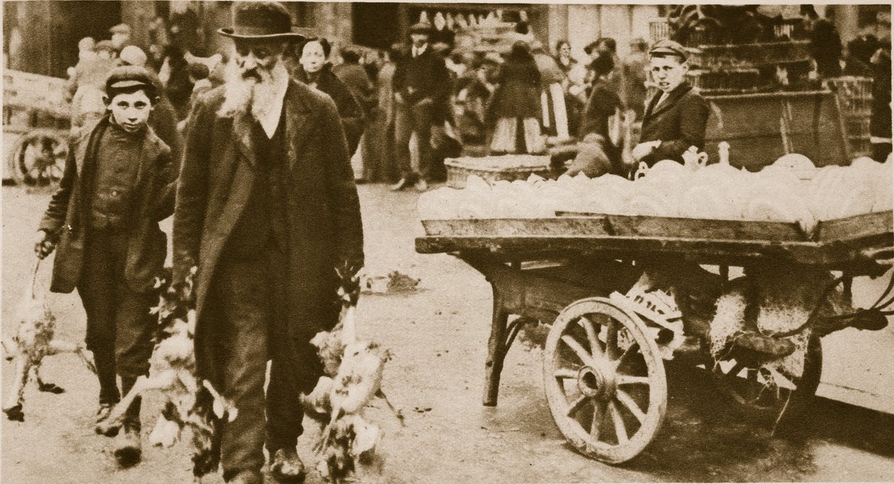 Yahudi yaşlı bir adam ve torunu, Stepney, Wentworth Caddesi