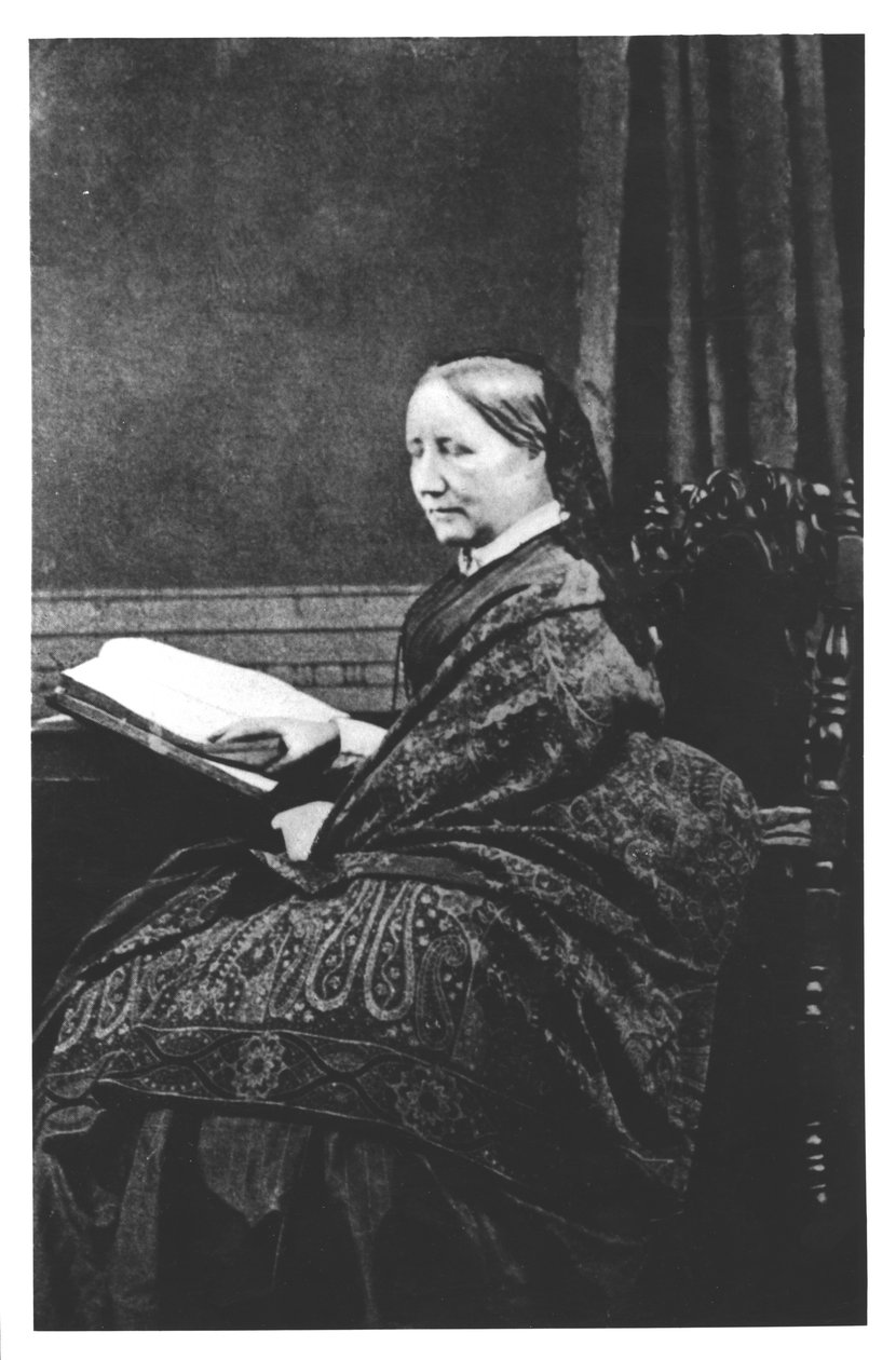 Elizabeth Cleghorn Gaskell (1810-65) 19. yüzyıl by English Photographer