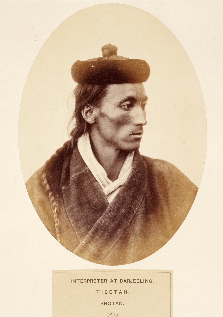 Tercüman Darjeeling, Tibetan, Bhotan, from The People of India, J. Forbes Watson, 1868