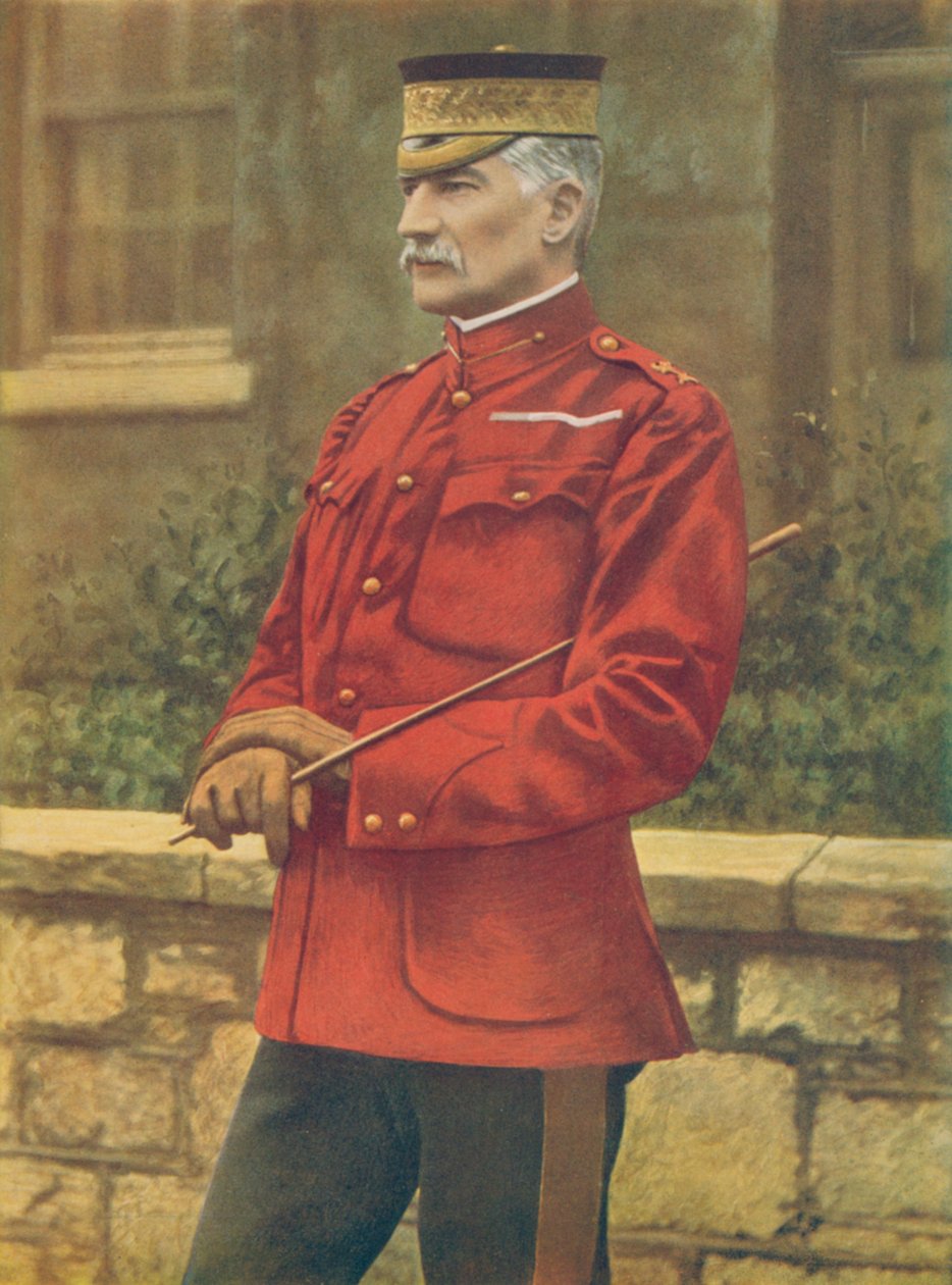 Korgeneral Sir Frederick W.E.F. Forestier-Walker, İletişim Komutanlığı, Güney Afrika. Scarlet Soyunma Devriye Ceketinde by English Photographer