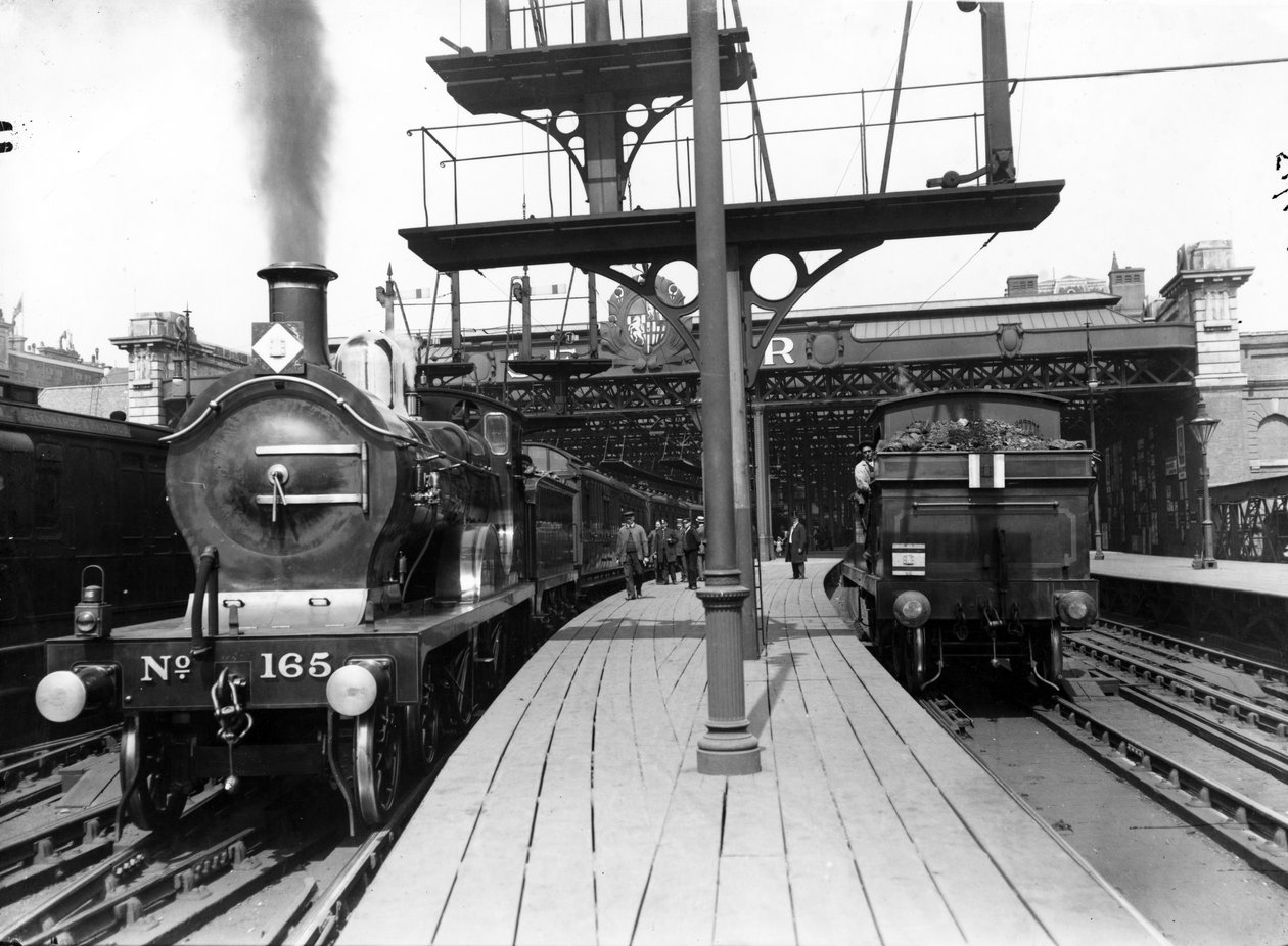 Platforms at Charing Cross Station, 1913  by English Photographer