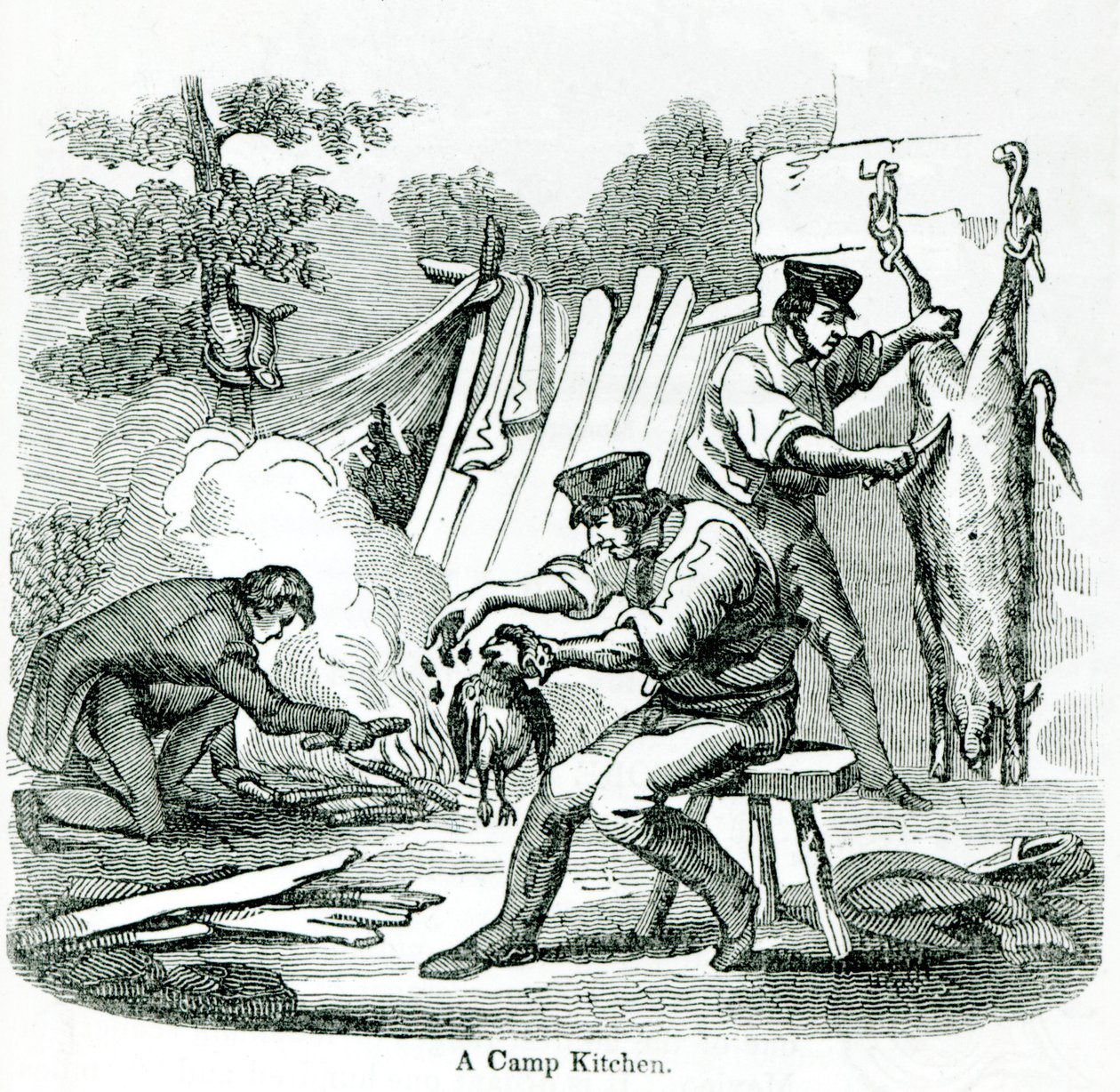 Bir kamp mutfağı, 1856 by English School