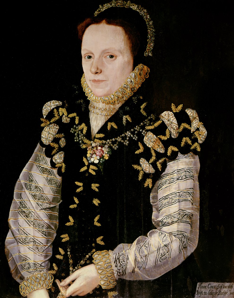 Anne Russell, Warwick Kontesi (1548-1604), c.1565 (panel) by English School