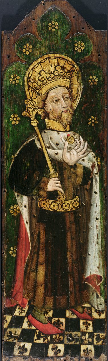 Edward the Confessor, c.1450, Doğu Angliyen Okulu (bir rood ekranından panel) by English School