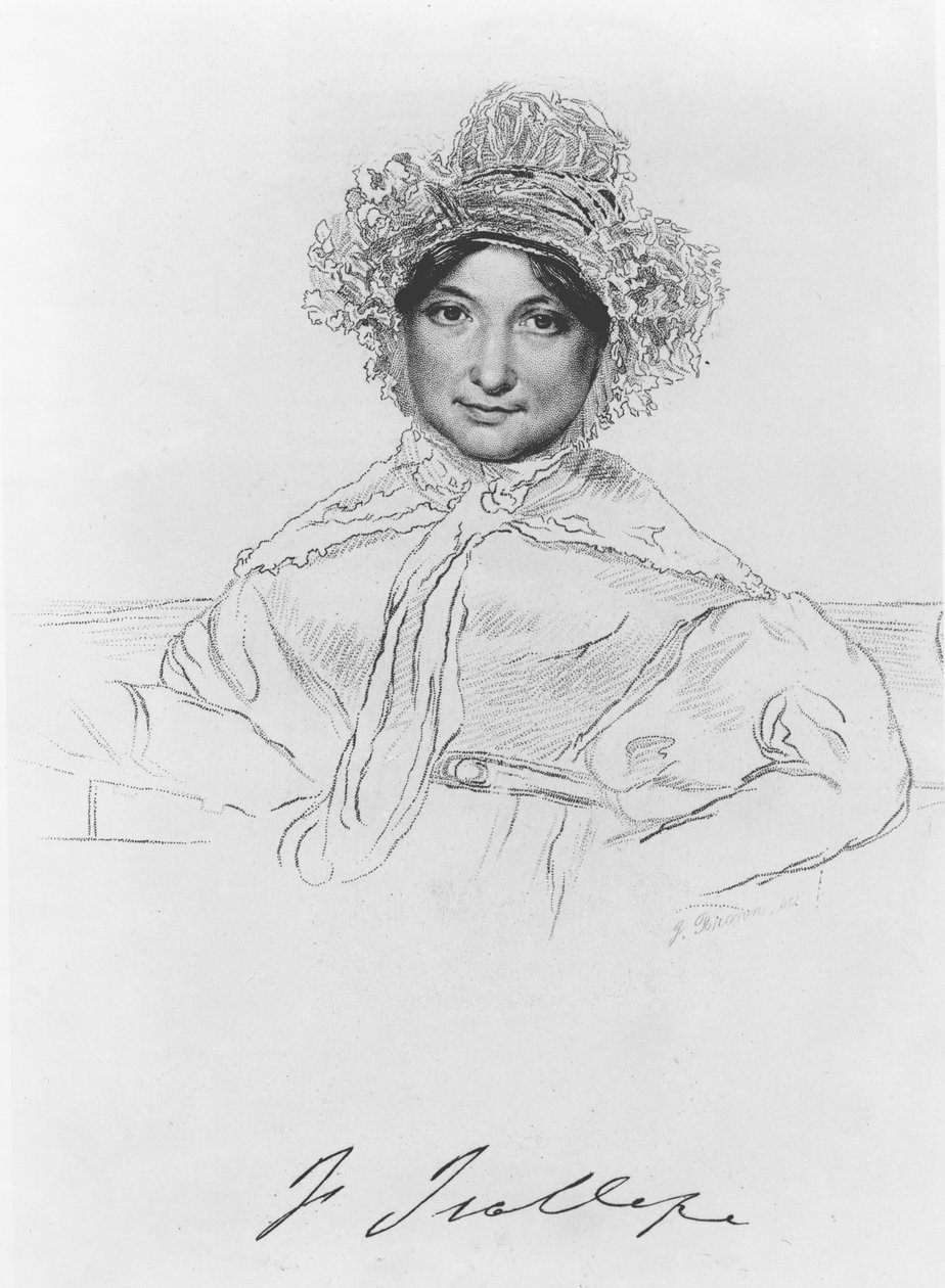 Frances Trollope (1780-1863), F.Brown tarafından oyulmuş by English School