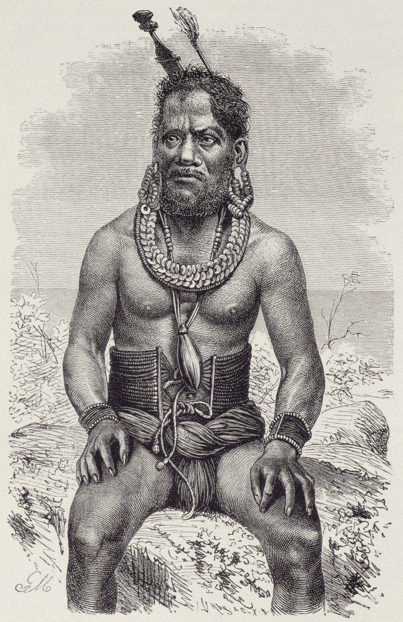 Man of the Ruk Islands, from The History of Mankind, Vol.1, Prof, Friedrich Ratzel, 1896 by English School