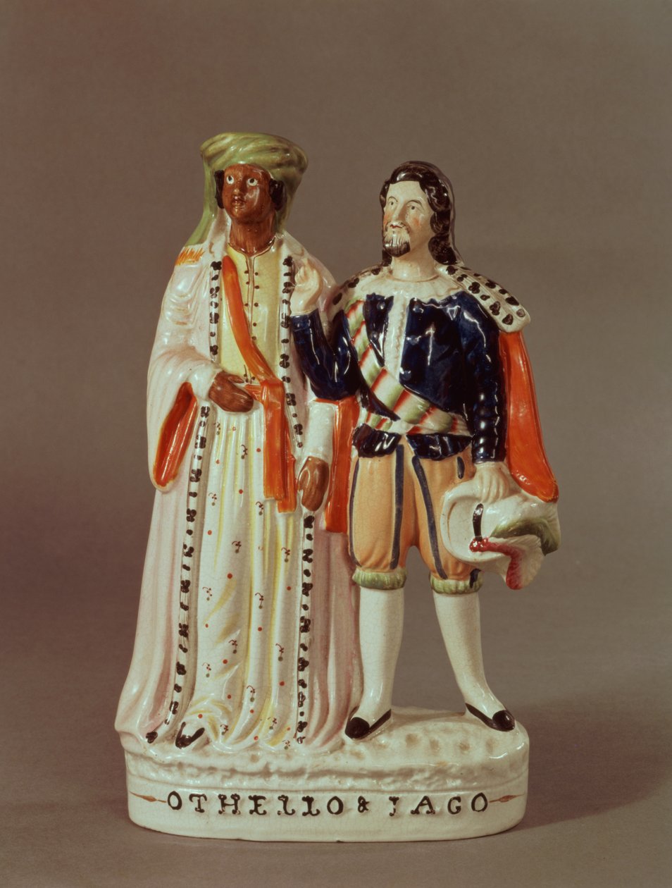 Staffordshire Othello ve Iago figürü, c.1858 (seramik) by English School