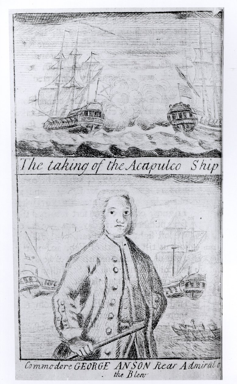 Acapulco Gemisinin Alınması, 20 Haziran 1743 by English School