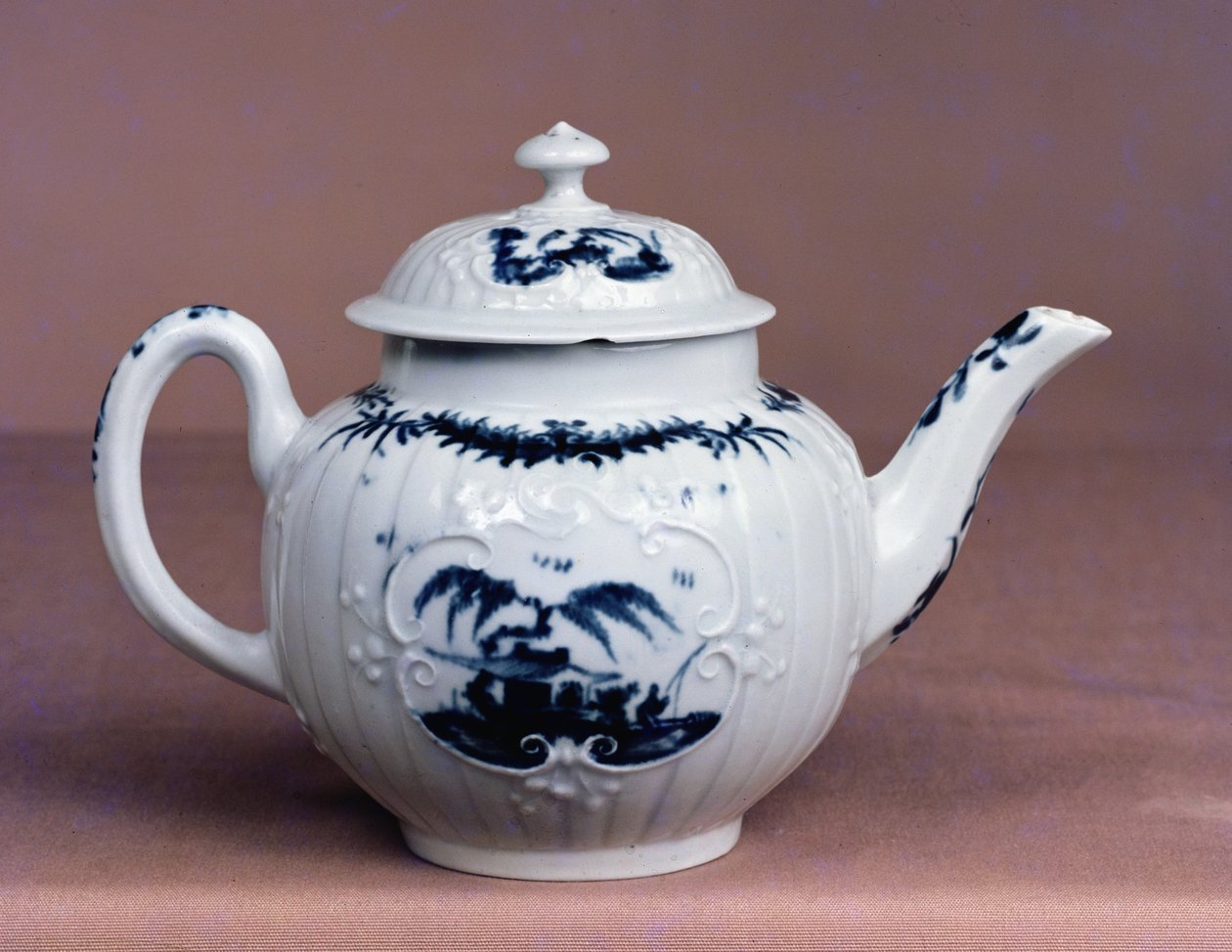 Worcester çaydanlık, c.1755 (porselen) by English School