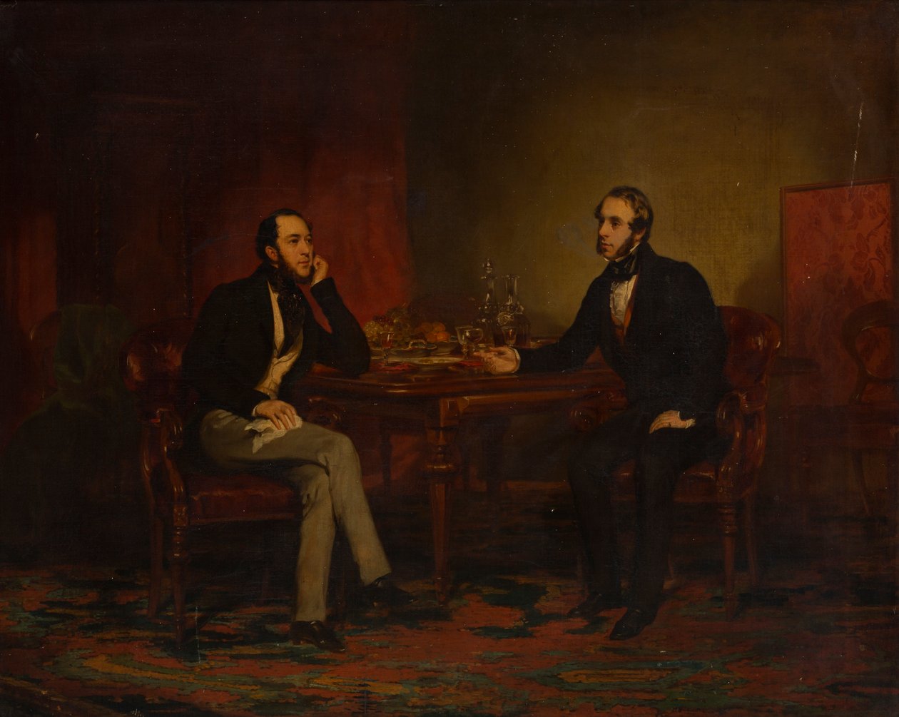Bir Konuşma Parçası, 1840 civarı (tuval üzerine yağlı boya) by English School