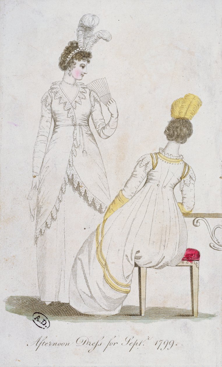 1799 Eylül için ikindi elbisesi by English School