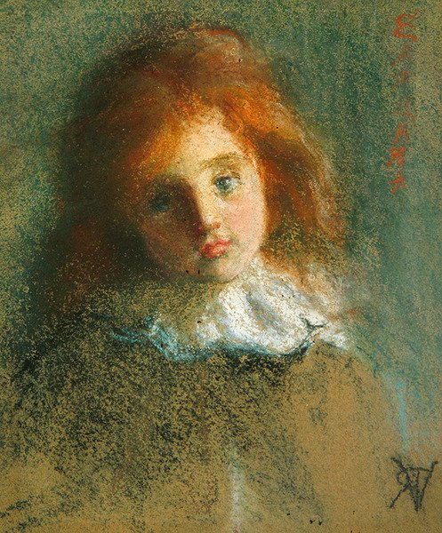 Barbara (kağıt üzerinde pastel) by English School