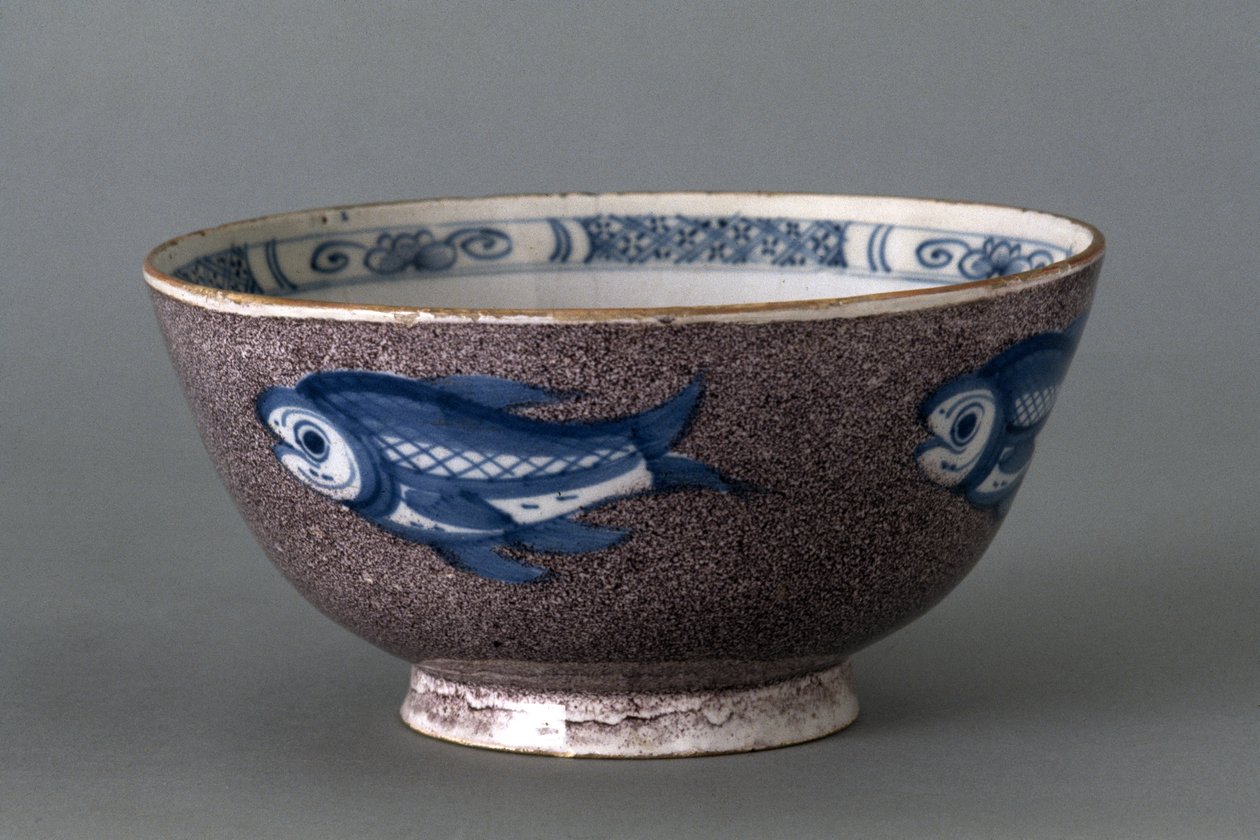 kase, ç. 1745-1760 (kalay sırlı çanak çömlek) by English School