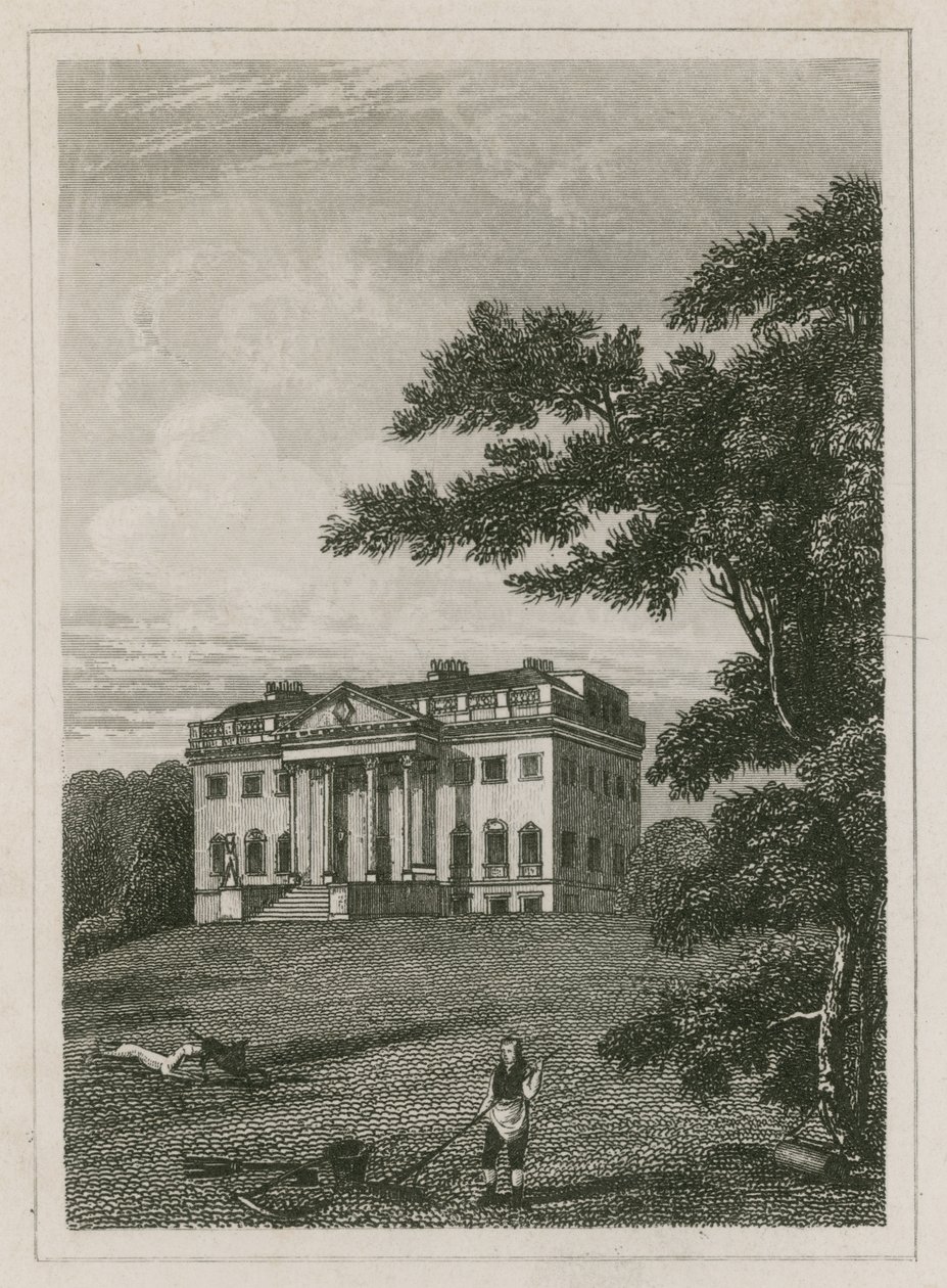 Claremont House, Esher, Surrey (gravür) by English School