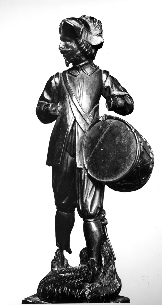 Davulcu, 1638 (ahşap oyma) by English School